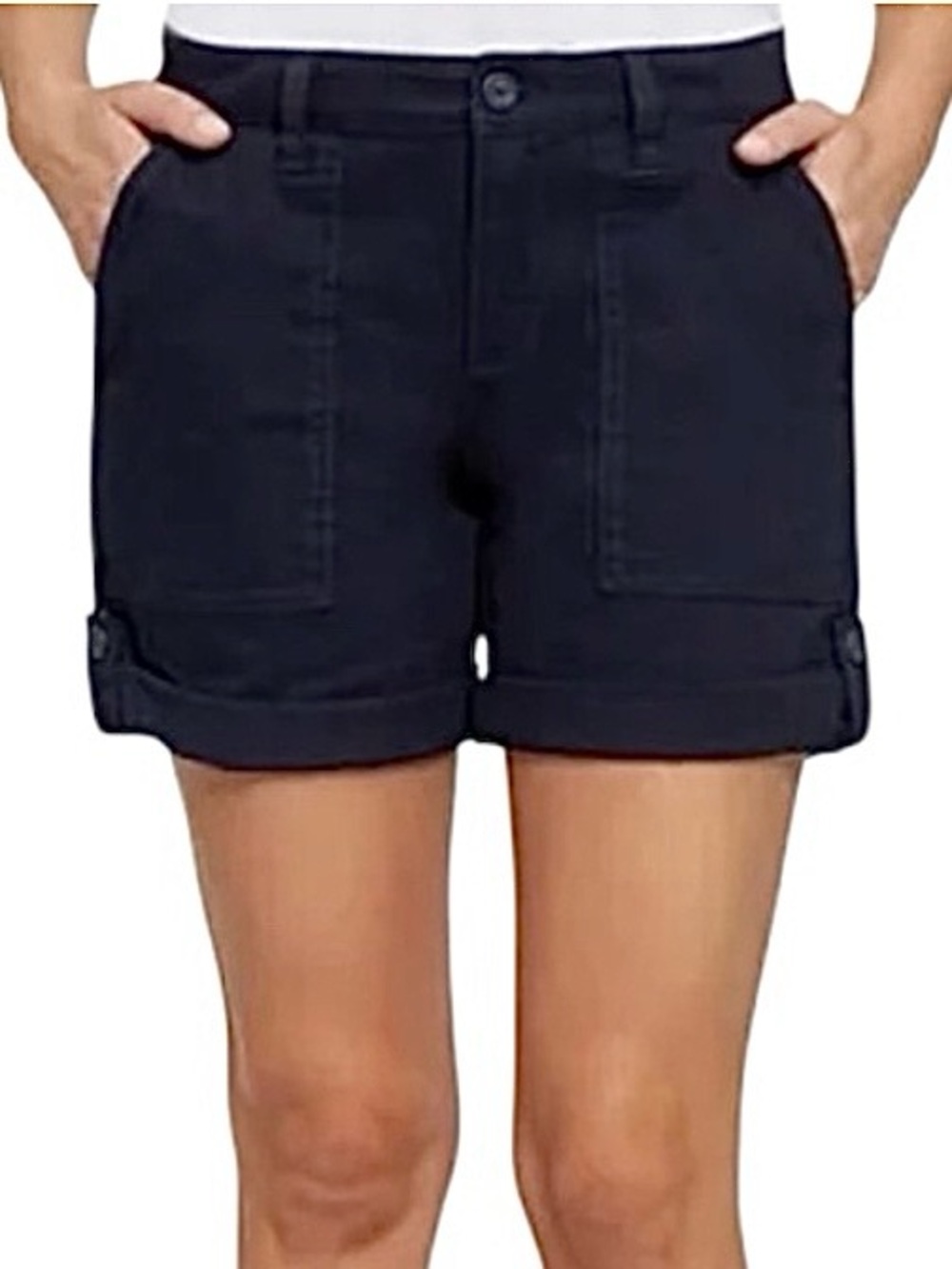 Jones New York Navy Blue Convertible Length Utility Shorts in EUC size 10